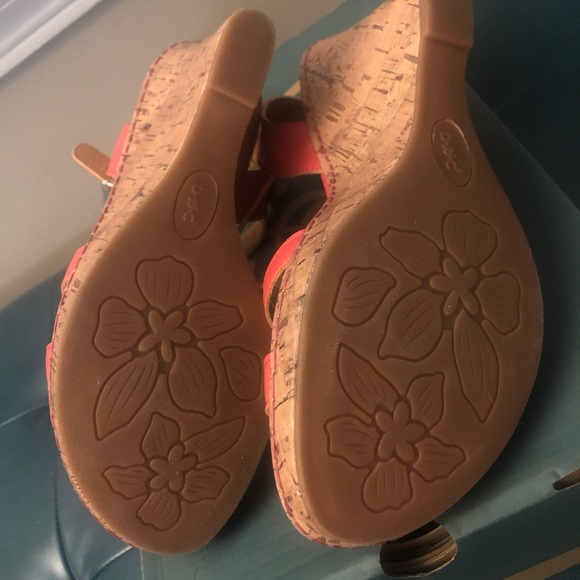b.ø.c. EVITA Coral flowered cork platform sandal. NEW - Picture 3 of 7
